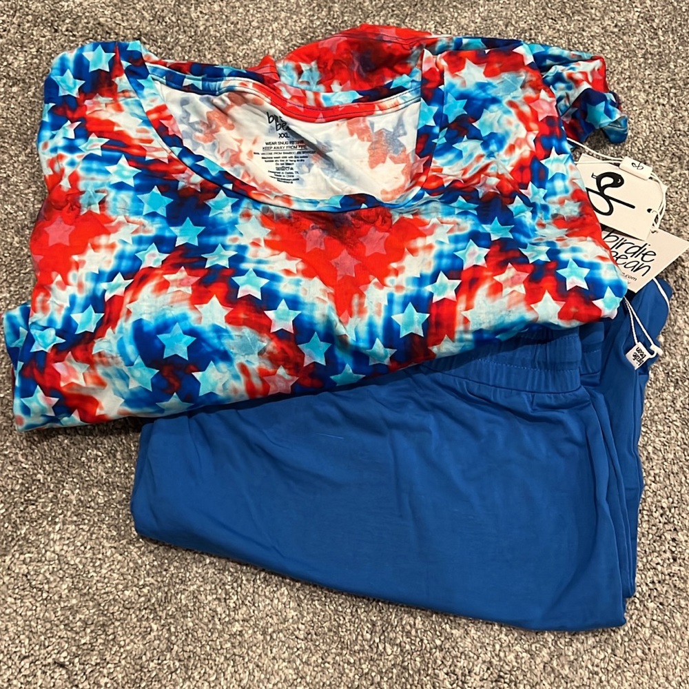 Women’s birdie bean pajama set. Patriotic